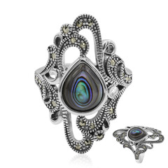 Abalone Shell Silver Ring
