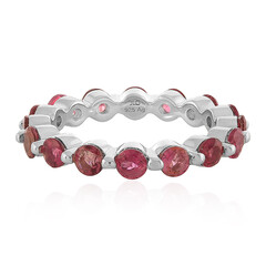 Pink Tourmaline Silver Ring