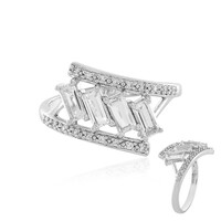 White Topaz Silver Ring