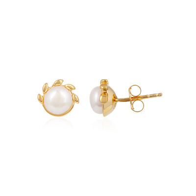 Cream Freshwater Pearl Silver Earrings