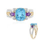 9K Swiss Blue Topaz Gold Ring (SUHANA)