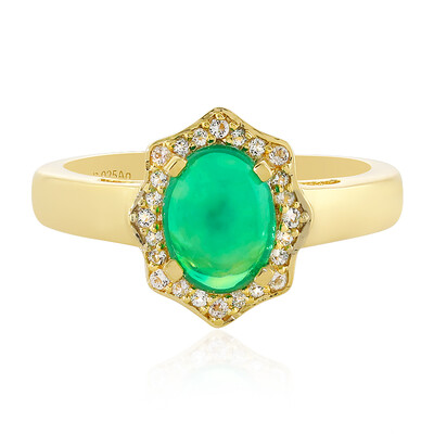 Green Ethopian Opal Silver Ring