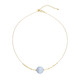 Blue Lace Agate Silver Necklace