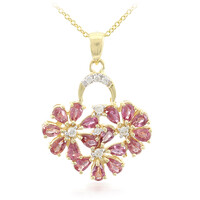 18K Unheated Padparadscha Sapphire Gold Necklace (AMAYANI)