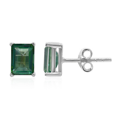 Butterfly Green Topaz Silver Earrings