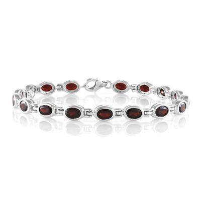 Mozambique Garnet Silver Bracelet