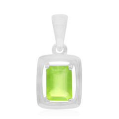 Brazilian Green Opal Silver Pendant