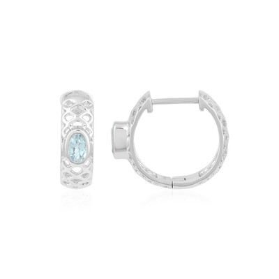 Aquamarine Silver Earrings