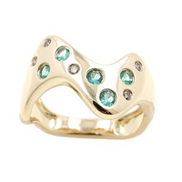 9K AAA Zambian Emerald Gold Ring (de Melo)