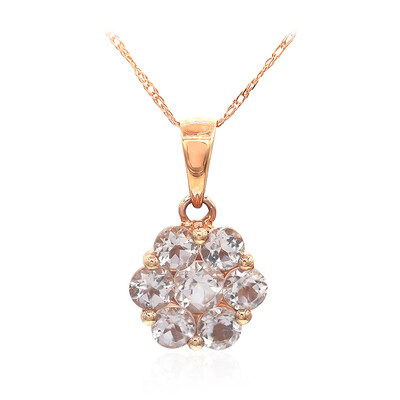 10K AAA Morganite Gold Necklace