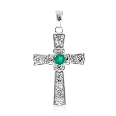 Emerald Silver Pendant