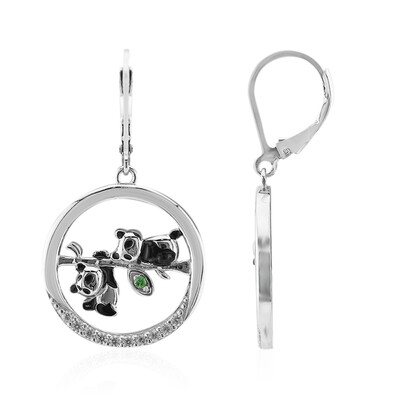 Tsavorite Silver Earrings