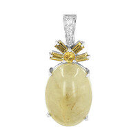 Rutile Quartz Silver Pendant