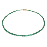 14K Zambian Emerald Gold Necklace