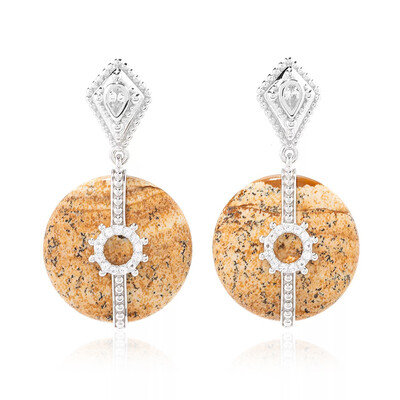 Picture Jasper Silver Earrings (Dallas Prince Designs)