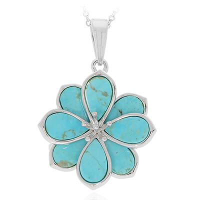 Kingman Turquoise Silver Pendant (Anne Bever)