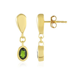 Russian Diopside Silver Earrings