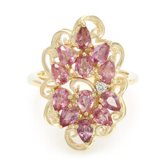 18K Unheated Padparadscha Sapphire Gold Ring (AMAYANI)
