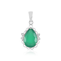 Green Onyx Silver Pendant