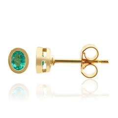 Zambian Emerald Silver Earrings