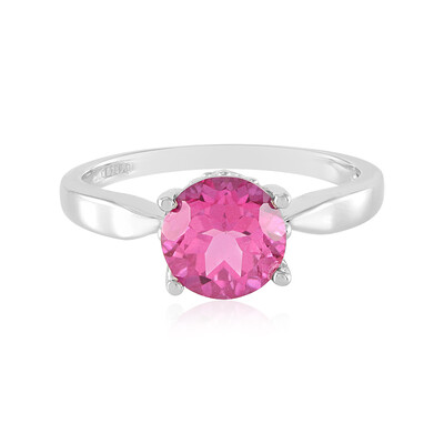Pink Topaz Silver Ring