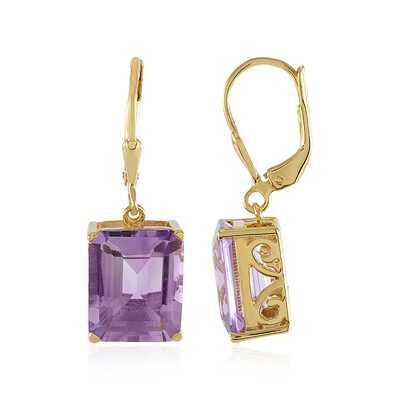 Rose de France Amethyst Silver Earrings