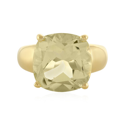Lemon Quartz Silver Ring