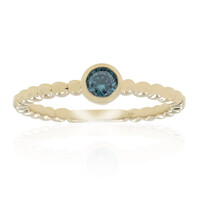 9K SI2 Blue Diamond Gold Ring (de Melo)