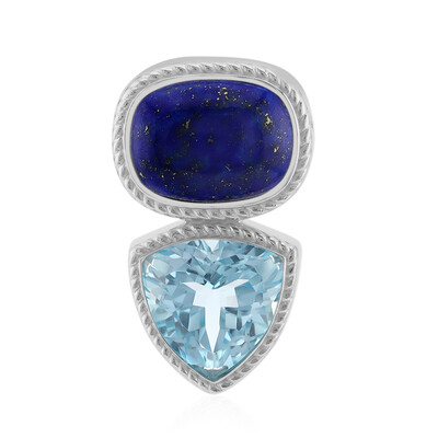 Lapis Lazuli Silver Pendant (MONOSONO COLLECTION)