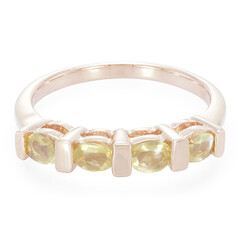 Moon Sunstone Silver Ring