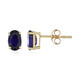 9K Madagascar Blue Sapphire Gold Earrings