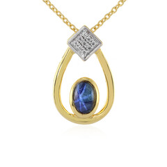Blue Star Sapphire Silver Necklace