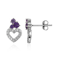 Zambian Amethyst Silver Earrings
