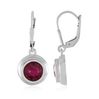 Madagascar Ruby Silver Earrings