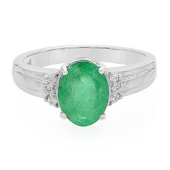 Bahia Emerald Silver Ring