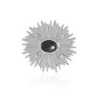 Black Star Sapphire Silver Pendant
