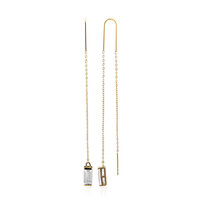 White Topaz Silver Earrings
