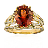 14K Red Andesine Gold Ring (de Melo)