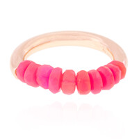 Pink Opal Silver Ring