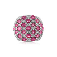 Pink Tourmaline Silver Ring