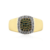 I3 Blue Diamond Silver Ring
