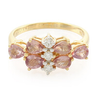 18K Unheated Padparadscha Sapphire Gold Ring (AMAYANI)