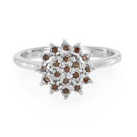 Fancy Diamond Silver Ring