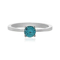 Blue Zircon Silver Ring