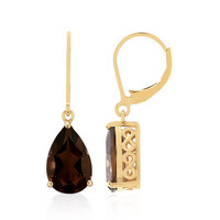 Smoky Quartz Silver Earrings