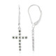 Fancy Diamond Silver Earrings