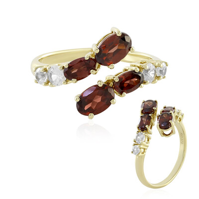9K Red Zircon Gold Ring (KM by Juwelo)