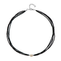 White Freshwater Pearl Silver Necklace