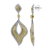 18K SI2 Yellow Diamond Gold Earrings (CIRARI)