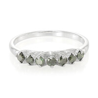 Fancy Diamond Silver Ring
